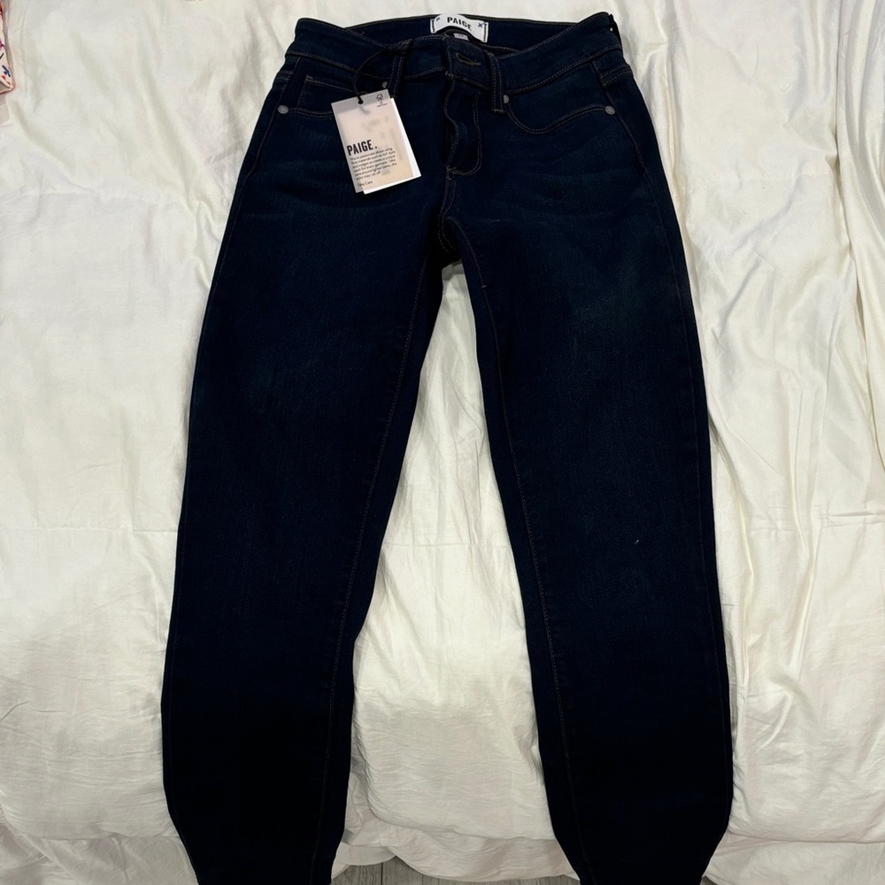PAIGE Women's Midnight Blue Skinny Jeans